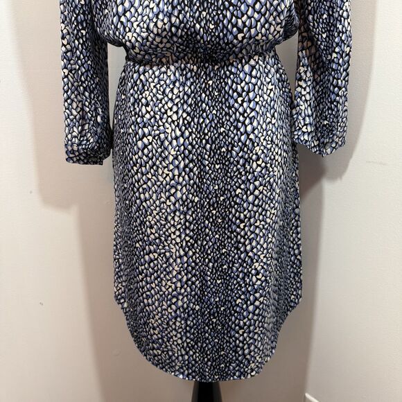 Diane Von Furstenberg Silk Dress 4 DVF Button Up Freya Heart Print Graphic Snake - Picture 9 of 16
